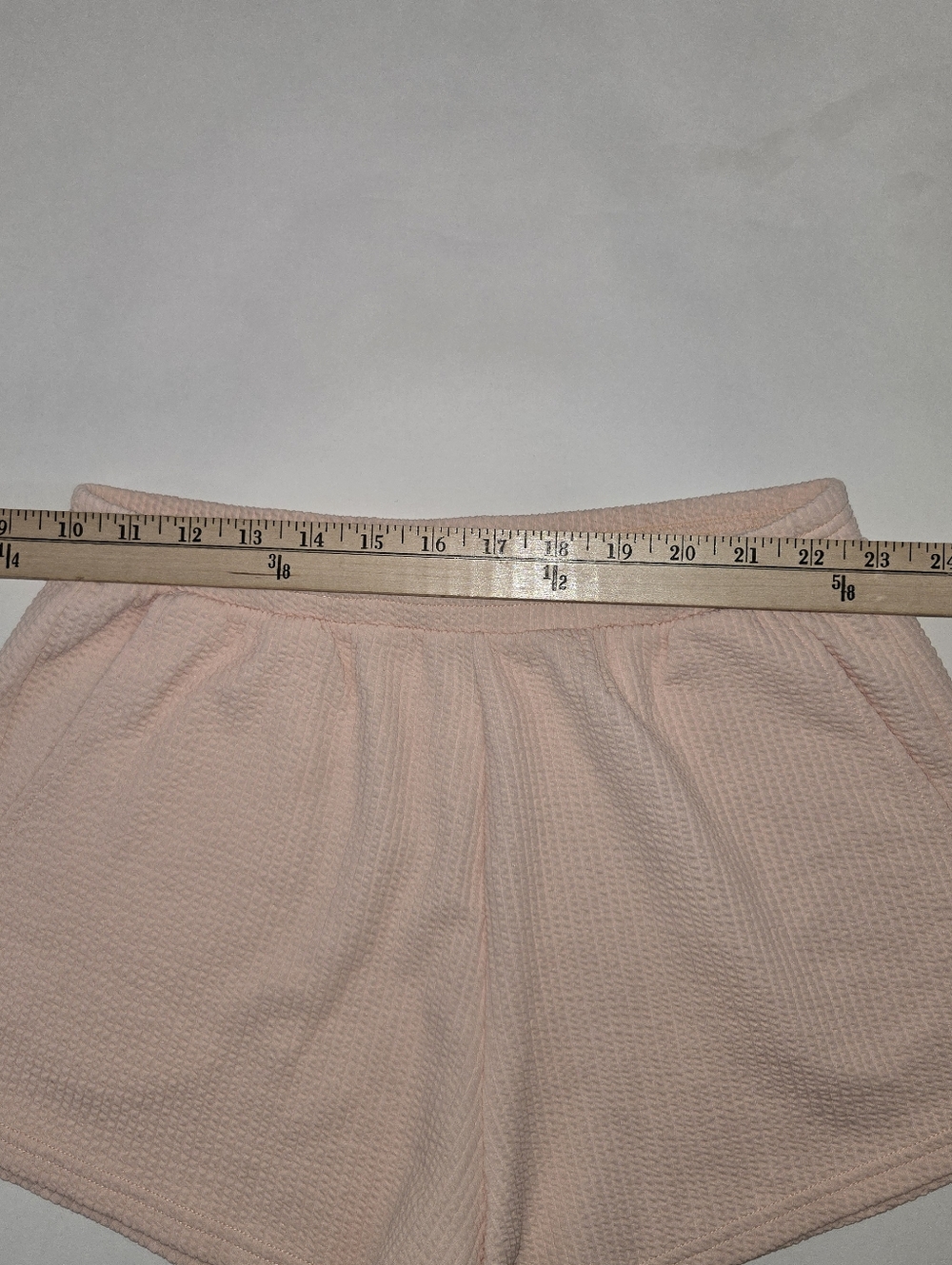 Women's Ribbed V-Neck Crop Top & Shorts Lounge Set - Blush Womens Size S - Picture 4 of 10